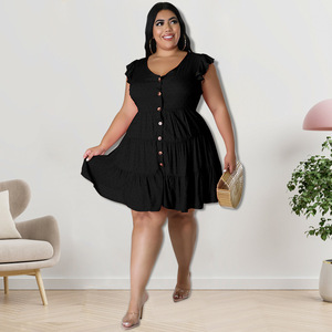 BH1024 abiti da donna senza maniche estivi alla <span class=keywords><strong>moda</strong></span> <span class=keywords><strong>taglie</strong></span> forti a Line Swing - Product Image 2