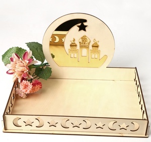 DIY madera Luna estrella musulmán <span class=keywords><strong>Mubarak</strong></span> colgantes <span class=keywords><strong>Eid</strong></span> <span class=keywords><strong>Mubarak</strong></span> bandeja para servir comida postre pastelería bandeja - Product Image 6