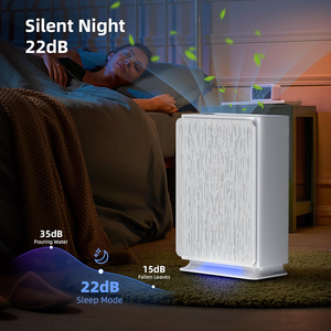 Purificateur d'air domestique Portable H13 HEPA filtre UV <span class=keywords><strong>ioniseur</strong></span> Plasma PM2.5 capteur intelligent WiFi aromathérapie filtre à charbon actif manuel - Product Image 4