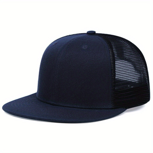Bán buôn hai giai điệu Snapback lưới mũ nón đồng bằng trống màu đen trắng Acrylic hip hop thời trang - Product Image 2