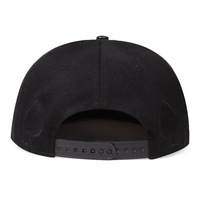 Casquette de golf à 5 panneaux pour hommes personnalisée Maillot de cowboy richardson noir design Performance en nylon avec écusson en cuir pour l'extérieur