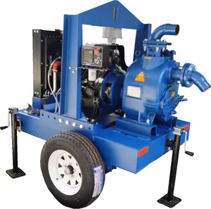 Pompe à eau diesel d'irrigation agricole, moteur diesel avec remorque, 4 pouces, fabricants de pompe à remorque