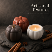 Bougies en cire de soja en céramique en forme de citrouille avec parfum de lavande pour la décoration d'Halloween et les fêtes