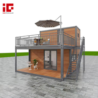 Duplex moderne de luxe préfabriqué Maison modulaire préfabriquée de 2 chambres à coucher Maisons préfabriquées Cottage à deux étages Maison en conteneur portable