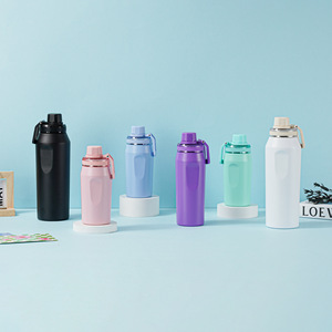 Stainless Steel Insulated Water Bottle 500Ml Travel Sports Hiking Outdoor Use With Lid And Handle - Product Image 3