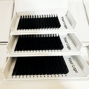 Extensions de cils individuelles en cachemire noir mat de qualité supérieure, 0,03 0,05 0,07, extensions de cils en soie de vison coréenne, plateaux - Product Image 5