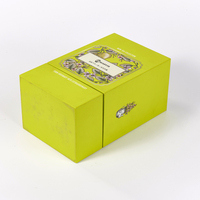 Boîte rigide de luxe à deux pièces avec imprimé floral vintage pour coffret cadeau de thé de l'après-midi et dentifrice