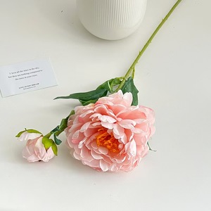 Flor de peonía de borde quemado artificial hecha a mano para decoración del hogar para graduación o fiesta de Navidad mejora el ambiente de la sala de estar - Product Image 3