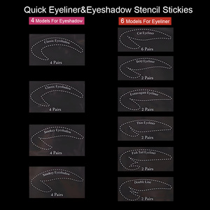 Autocollants jetables pour eye-liner et fard à paupières – Lot en gros | Kit de pochoirs pour le maquillage des yeux | Outils d'aide pour l'application d'eye-liner ailé sexy pour un usage quotidien - Product Image 2