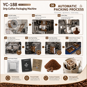 Machine d'emballage automatique pour sachets <span class=keywords><strong>de</strong></span> café <span class=keywords><strong>à</strong></span> oreilles suspendues avec remplissage et scellage ultrasonique - Product Image 2