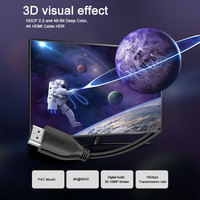 Câble HDMI haute vitesse 4K 60Hz 2.0b 18Gbps Ultra HD HDR HDCP 2.2 avec retour audio ARC pour ordinateur portable, moniteur, téléviseur, PS5, projecteur