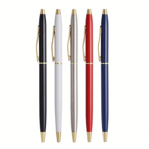 Stylo publicitaire haut de gamme personnalisé en acier inoxydable avec logo, cadeau d'affaires - Product Image 2