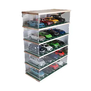 kivcmds 1:32 Toy car storage parking lot model garage scene all kinds of car display cabinets small car sets children's gifts