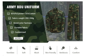 Özelleştirilmiş FR güvenlik kamuflaj ceket ve pantolon tulum takım yangına dayanıklı taktik giysi üniforma - Product Image 6