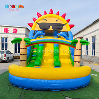 Toboggan aquatique gonflable à succès, toboggan gonflable commercial pour piscine