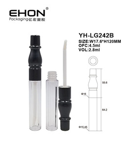 Flacon vide en PETG pour rouge à lèvres et brillant à lèvres, forme unique, finition brillante avec paillettes, capacité 5 ml, pour cosmétiques - Product Image 3