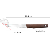 Ensemble de couteaux à steak jetables écologiques en acier inoxydable à lame dentelée avec manche en plastique, longueur de la lame de 4,4 pouces, 6 pièces