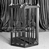 Grande cage hexagonale BDSM, mobilier érotique SM, accessoires de domination pour la chambre, cage suspendue, outils sexuels pour adultes