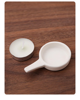Brûleur d'huile aromatique en céramique blanche écologique de haute qualité, fait à la main, non électrique, hautement parfumé, chauffe-cire, décoration d'intérieur