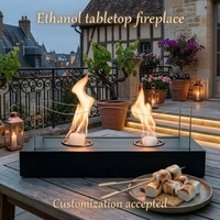 Brasero de table moderne en fer, à bioéthanol, écologique, sans fumée, pour faire des S'mores, foyer d'intérieur