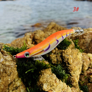 Señuelo de pesca luminoso UV con cuentas de sonajero para calamar, fabricado en Japón, anzuelo para calamar, señuelo duro de ABS para calamar de aleta grande, cebo duro para calamar de arrecife, señuelo rojo sandía para lubina de fondo. - Product Image 5