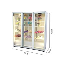 Réfrigérateur commercial pour fleuriste de 1280L, refroidissement par air, porte vitrée pleine vue, contrôle numérique de la température, utilisation hôtelière
