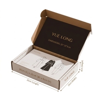 Boîte d'expédition blanche écologique en carton recyclable avec logo personnalisé pour abonnement de vêtements