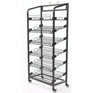 Siêu Thị Kim Loại 4 Tầng Bakery <span class=keywords><strong>Wire</strong></span> Store Phụ Kiện Thực Phẩm Đồ Uống Hiển Thị <span class=keywords><strong>Rack</strong></span> - Product Image 3