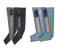 Bottes de compression sans fil à 6 chambres pour athlètes, système de récupération des jambes par compression d'air rechargeable par USB avec contrôle de la minuterie