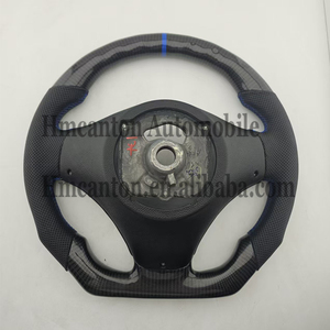 Volante Deportivo de Fibra de Carbono con Cuero Perforado y Costuras Azules para BMW Serie 3 E90 E91 E92 E93 - Product Image 6