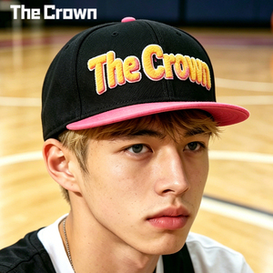 Custom Logo 6 Panel Structured <b>Flat</b> Brim Cap Wholesale Bulk Chenille Embroidery Two Tone <b>Hat</b> Streetwear Snapback Manufacturer - Product Image 1