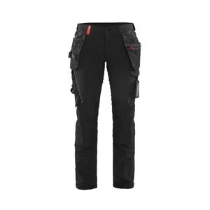 BLAKLADER - 719216459956C42 Pantalones artesanos elásticos de 4 vías para mujer Negro/Rojo-PANTALÓN DE TRABAJO EAN 7330509741870 - Product Image 1
