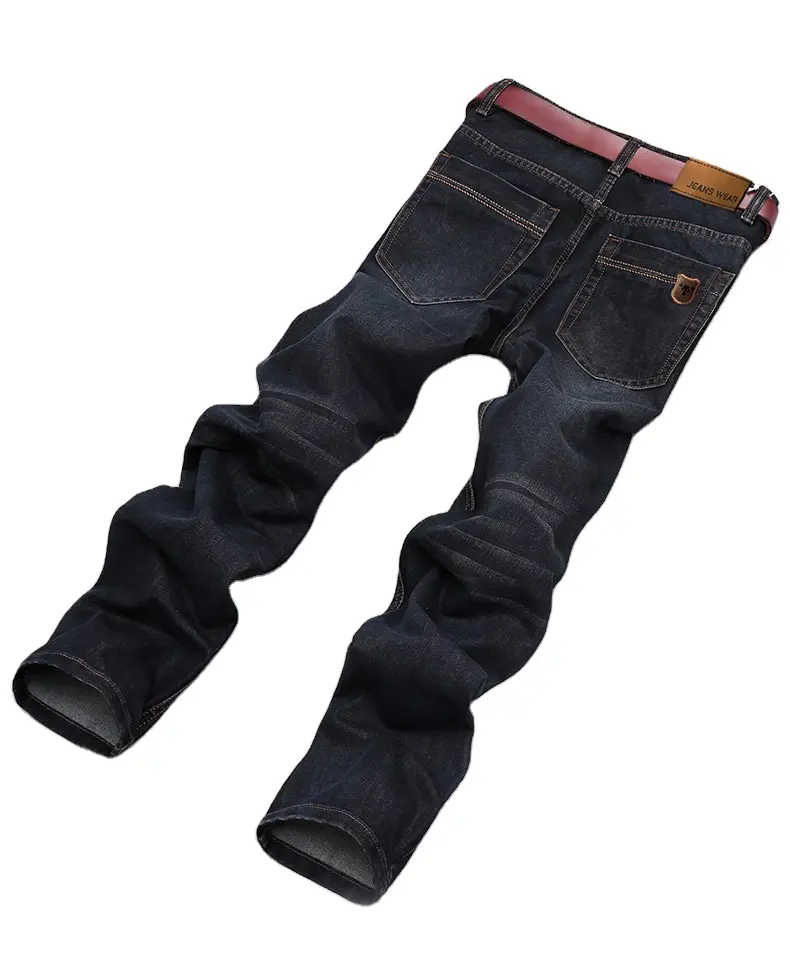 Calças jeans largas calças jeans pretas de homem, abrandador de homens, não tecido, estrela G, jeans cru, personalizado, regular