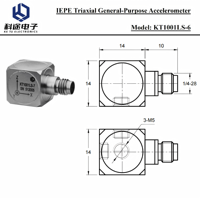 Accéléromètre triaxial IEPE, capteur d'accélération ICP, accéléromètre piézoélectrique de vibration et de choc, surveillance de machines, 250g, 1-7000Hz
