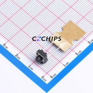 TSB06153-055B832BA-L2000 Tactile Switch Through hole,6.1x6.1mm Switch Single Pole Single Throw Round Button 2.5N 6.1mm - Product Image 1
