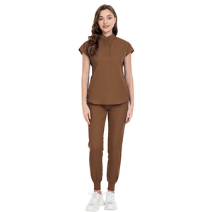 ชุดยูนิฟอร์มสครับสวมใส่สบายสำหรับผู้หญิง ชุดยูนิฟอร์มสครับสั่งซื้อจำนวนมาก ชุดยูนิฟอร์มโรงพยาบาล ชุดสครับสำหรับ<span class=keywords><strong>สาว</strong></span>ๆ รับสกรีนโลโก้ - Product Image 3