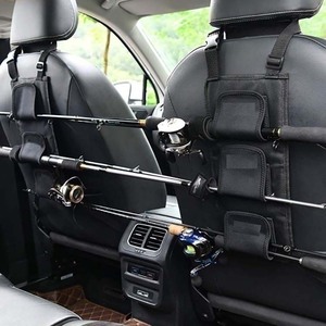Portador de varilla de poste de asiento trasero de vehículo de pesca para reposacabezas soporte colgante 3 postes soporte de coche de caña de pescar - Product Image 6