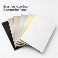 Panneau composite en aluminium brossé 3 mm 4x8 pieds en or champagne pour projets de finition intérieure