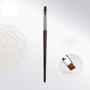 029 Pinceaux de maquillage personnalisés Marque privée Pinceau eyeliner plat pour les yeux Cheveux synthétiques Tube de cuivre Manche en ébène 41 pièces - Product Image 4
