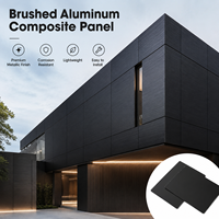 Panneau composite en aluminium brossé revêtu de PVDF de 4 mm et 5 mm pour le revêtement des plafonds et des colonnes