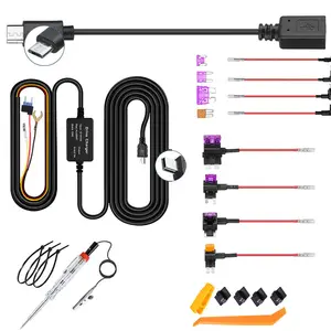 12V-24V bis 5V Auto Dash Kamera Ladegerät Netz kabel 11,5 Fuß Mini USB Hard Wire Kit Sicherung für Dashcam Dash Cam Power Hardwire Kit