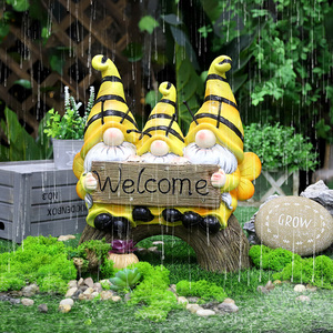 Redeco Decoraciones de gnomos modernos de bajo precio Óxido de magnesio Led Solar Magnesia Gnomos para regalos Decoración del jardín del hogar - Product Image 3