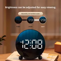 Jam Alarm elektronik Digital, jam Alarm elektronik Digital dengan fungsi Snooze, pengaturan mudah, tampilan LED, kekuatan USB, Volume dapat disesuaikan, kantor