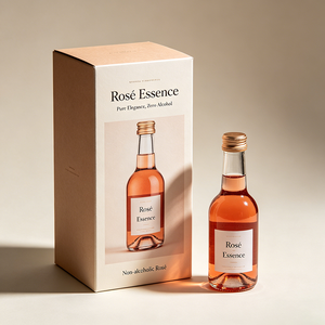 Elegante Scatola Pieghevole per Vino <span class=keywords><strong>Frizzante</strong></span> Rosa Senza Alcol con Stampa UV, Produzione Diretta OEM - Product Image 1