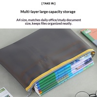 Sac de rangement pour documents A4 Startrichest en TPU, imperméable, avec poignée, fermeture éclair transparente, sac de rangement multifonctionnel pour outils