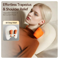 Masseur de cou et d'épaules Shiatsu portable rechargeable par USB avec batterie au lithium, chaleur, pétrissage intelligent et contrôle de la minuterie, en forme d'oreiller