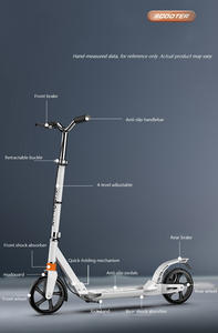 Scooter adulte pliable d'équitation robuste avec frein à disque et amortisseur Scooter de banlieue portable pour l'équitation urbaine - Product Image 6