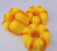 Jouets anti-stress en PU souple en forme d'ananas creux, jouets anti-stress en forme de pain réaliste à remontée lente, vente en gros