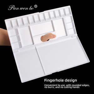 Paleta <span class=keywords><strong>de</strong></span> pintura <span class=keywords><strong>de</strong></span> acuarela <span class=keywords><strong>de</strong></span> plástico Premium <span class=keywords><strong>de</strong></span> 18 pozos portátil, paleta <span class=keywords><strong>de</strong></span> pintura plegable hidratante profesional, caja <span class=keywords><strong>de</strong></span> viaje amigable - Product Image 2