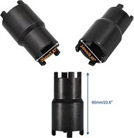 Llave de tuercas bipolar de 24 mm y 20 mm, de acero negro, para reparación de cajas de cambios de ATV, Pit Dirt Bike, Go Kart y motocicletas de 50cc y 125cc